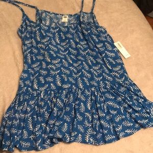 Blue designed tank top